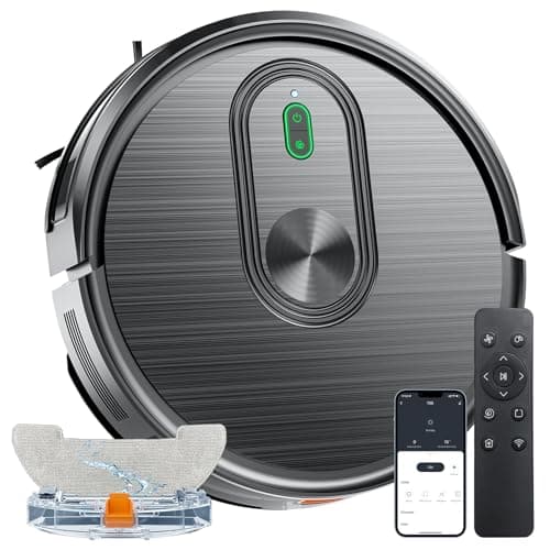 Robot Vacuum and Mop Combo, Vacuuming & Mopping 2 in 1 Robot 3200Pa Max Suction,with Schedule, App/Bluetooth/Voice, Self-Charging Robot Vacuum Cleaner, Slim, Ideal for Pet Hair, Hard Floor, Carpet