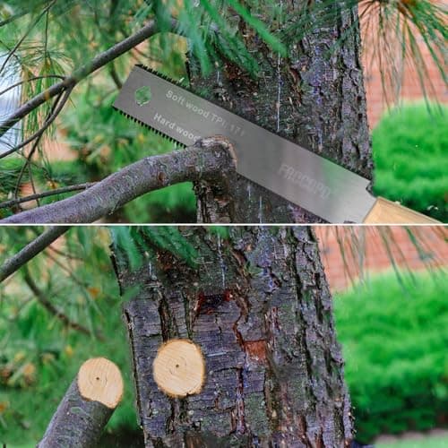 Hand Saw Woodworking Tools, 6-Inch Pull Saw, Flexible Double-Edge Blade 17/11 TPI, Japanese Flush Cut for DIY Craft, Non-Slip Wood Handle, Sharp & Lightweight for Woodworking and Garden Trim