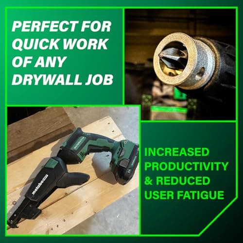 Metabo HPT 18V MultiVolt Cordless Drywall Screw Gun Kit, High-Speed Power Screwdriver with Collated Screw Magazine, 2.0Ah Lithium-Ion Battery and Charger, Lightweight Ergonomic Design, W18DAQB