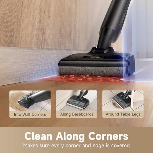 MOVA M10 Cordless Wet Dry Vacuum Cleaner 180° Lie-Flat Smart Vacuum Mop All in One for Hard Floor, 167°F Flashdry Self-Cleaning, Zero inch Dual-Edge Cleaning, 18000Pa Suction, Zero-Tangle for Pet Hair