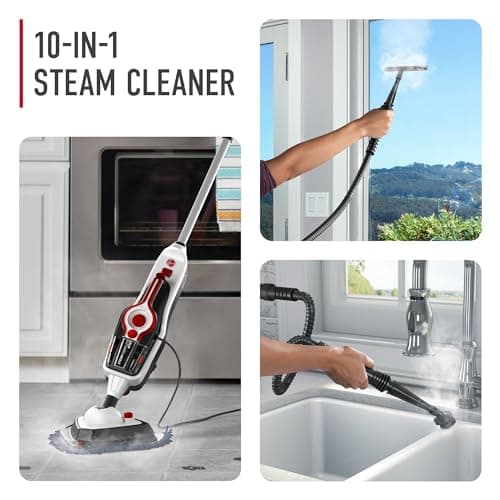 Hoover Steam Complete Pet Steam Mop, Hard Floor Cleaner Machine, 10-in-1 Multipurpose Cleaner Machine, Removable Handheld Steamer, Ideal for Hardwood, Vinyl, Tile, Grout and More
