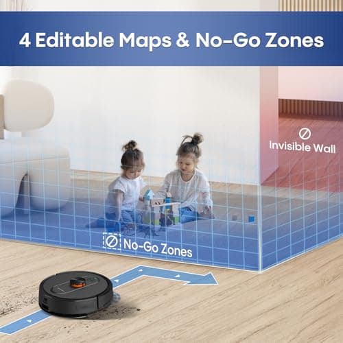 Robot Vacuum and Mop Combo,Robotic Vacuum Self Emptying,Home Mapping, Schedule,No-Go Zones,Wi-Fi/App/Alexa,Perfect for Pet, Hard Floors, Carpet