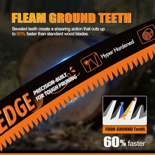 POLIWELL 15 Inch Japanese Teeth Reciprocating Saw Blade,Arc-Edge Wood Pruning Saw Blades for Tree Trimming,6TPI Saw Blades for Wood Cutting & Branch Pruning,3 Pieces