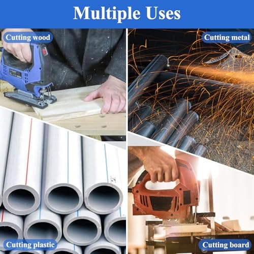 Jigsaw Blades, 10 Piece Jig Saw Blades, Assorted T-Shank jig Saw Blades for Wood, Metal and Plastic Cutting(T111D, T101AO, T101BR, T101D, T101B, T118A, T118B, T144D, T244D,T111C)