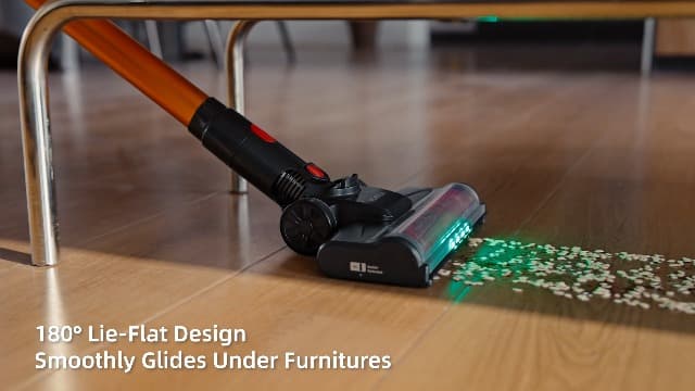 MONSGA Cordless Vacuum Cleaner, 45KPa 400W Stick Vacuum for Home, 50Mins Anti-Tangled Vacuum Cleaner with Charging Dock, Light-Weighted Handheld Vacuum for Pet Hair/Carpet/Floor, LED Display, MV3
