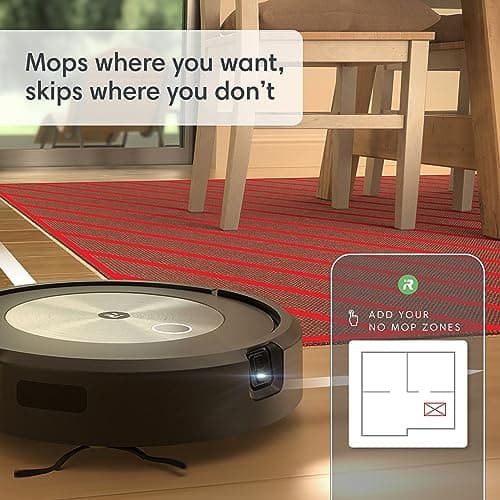iRobot Roomba Combo j5 Robot Vacuum & Mop – Identifies and Avoids Obstacles Like Pet Waste & Cords, Clean by Room with Smart Mapping, Works with Alexa, Ideal for Pet Hair, Roomba Combo J5