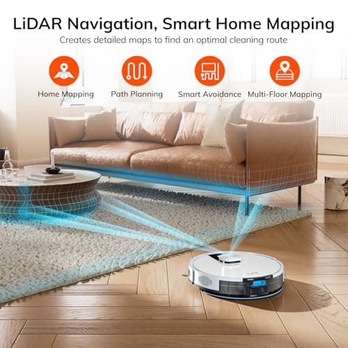 ILIFE A12 Pro Robot Vacuum and Mop Combo, Self Emptying Station for 60 Days, LiDAR Navigation, Home Mapping, No-Go Zones, 2.4G WiFi/App/Alexa/Remote Control, for Hard Floors, 110V