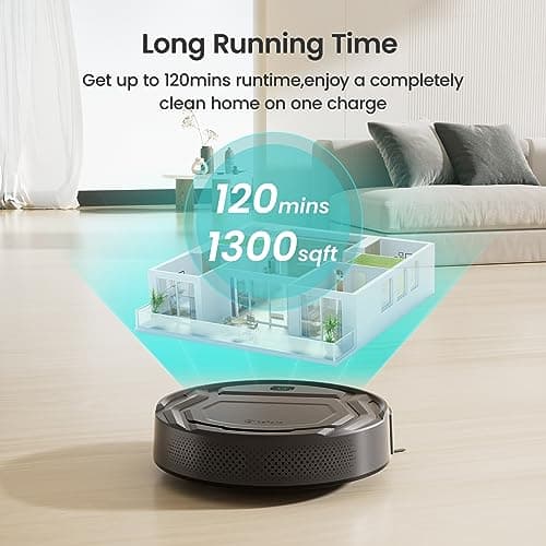 Lefant Robot Vacuum Cleaner Slim Quiet,2200Pa Powerful Suction,120 Mins Runtime,6 Cleaning Modes,Wi-Fi/App/Alexa,Self-Charging Pet Hair Robotic Vacuum Ideal for Hard Floor,Low-Pile Carpet,M210 Pro