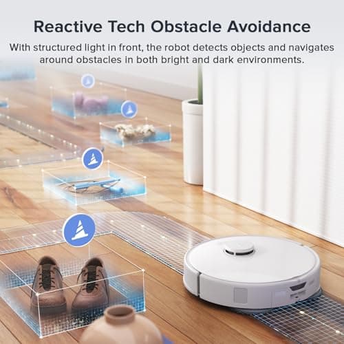 roborock Qrevo Curv S5X Robot Vacuum and Mop, 17000Pa Suction, Zero-Tangling Design, FlexiArm Side Brush & Mop, Smart Obstacle Avoidance, Self-Washing & Drying, Self-Emptying, Perfect for Carpet