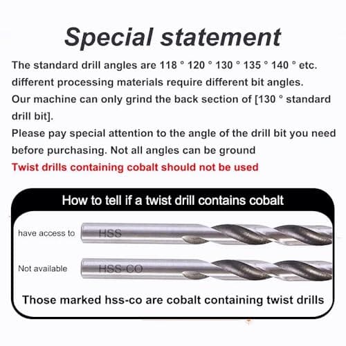 Drill Bit Sharpener, Power Drill Bit Sharpeners for All Bits (1/8-15/32inch), Multipurpose Drill Bit Grinding Sharpener for Twist Bits