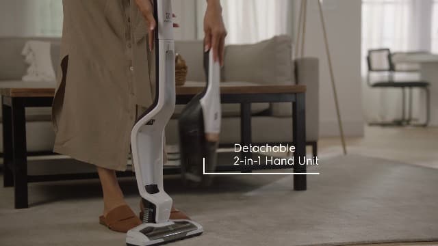 Electrolux Ergorapido Cordless 2-in-1 Vacuum Cleaner with High Suction Power and 180-Degree EasySteer Mobility, 48-Minute Run Time, 2 Power Modes, Satin White