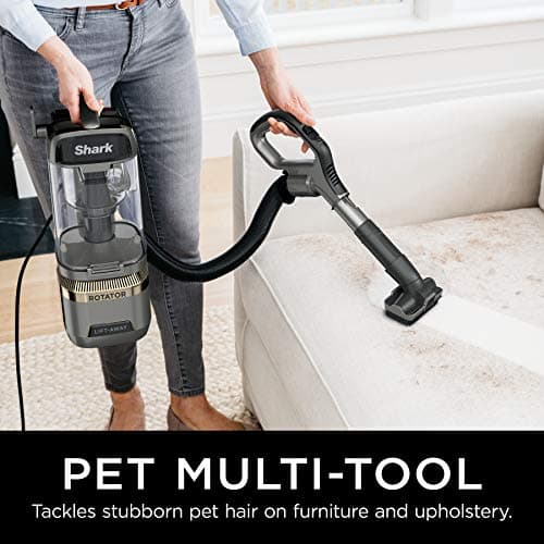 Shark | Upright Vacuum Cleaner for Home | Rotator Lift-Away | No Hair Wrap | HEPA Filter | Lightweight Bagless Vacuum for Pet Hair | LED Headlights For Carpets & Hardwood Floors | Silver | LA502