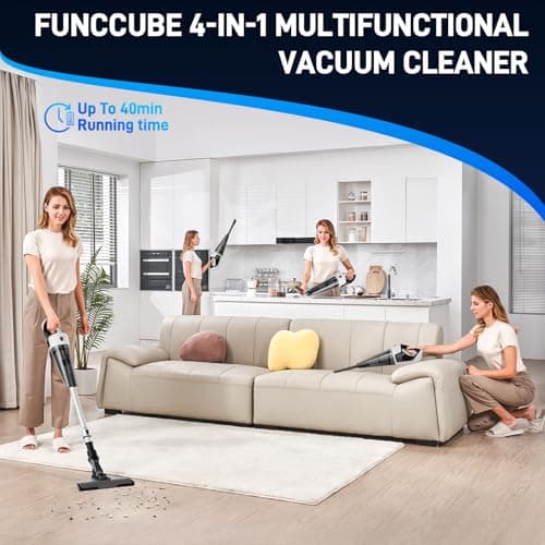 Cordless Vacuum Cleaner - Vacuum Cleaners for Home, Lightweight High Power Stick Vac for Pet Hair Carpet Hardwood Floor, Handheld Portable Wireless Rechargeable Battery Household Car Vac