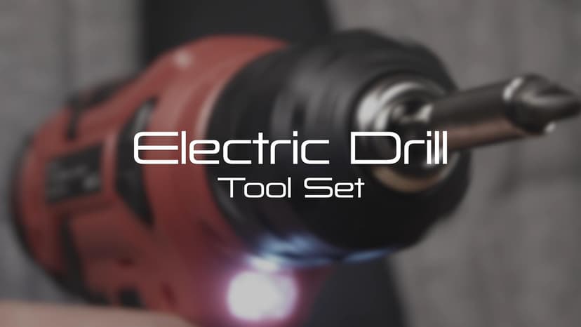 Tool Set - Tool Kit with 8V Cordless Drill, 132 Piece Tool Box with Drill, Home Tool Kits for Men & Women, Hand Drill Set Perfect for Homeowner, Diyer, Handyman - Red