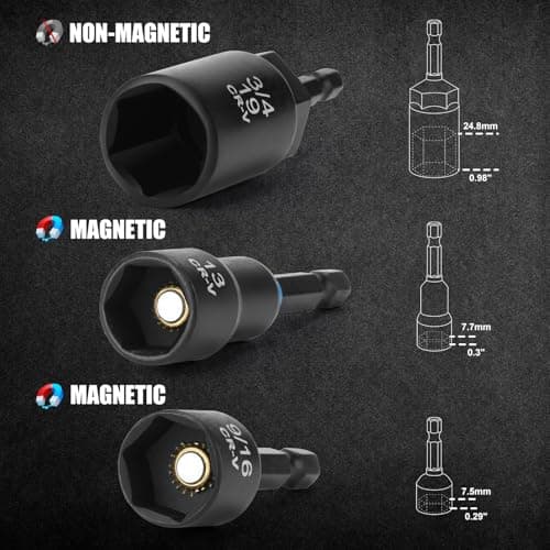 Mayouko 55PCS Magnetic Nut Driver Set, Impact Driver Bit Set, Deep Nut Driver Set,Impact Socket Adapters, Wing Nut Driver, Bit Extension, 6" Bit Holder, Screwdriver Bits