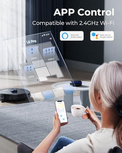 Robot Vacuum and Mop Combo, 3500Pa Robotic Vacuum with 3.5L Self Emptying Station, 250 mins Runtime, LIDAR Navigation, WiFi/APP/Alexa Control, Ideal for Pet Hair, Carpet and Hard Floor
