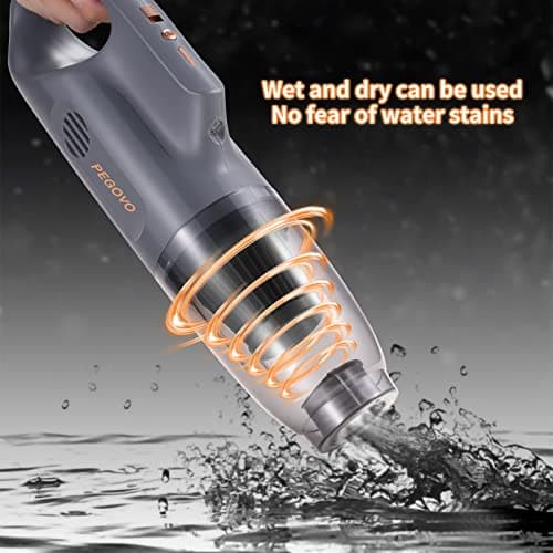 Handheld Vacuum Cordless Car Vacuum Portable, Cordless Handheld Vacuum Cleaner with Fast Charging Long Runtime Attachments Washable Filter,10KPA High Power Hand Vacuum for Car Home Office, Pet Hair
