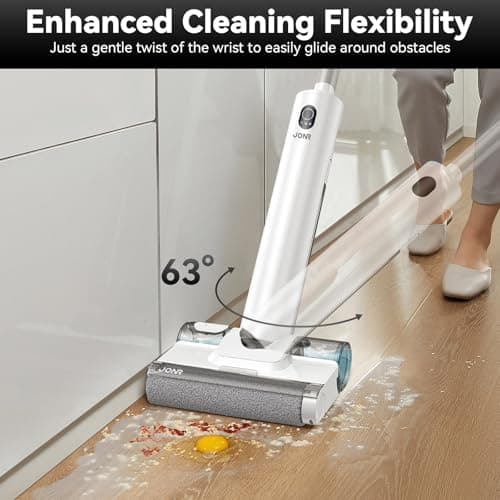 JONR S20 Pro Cordless Wet Dry Vacuum Cleaner, 180°Lay-Flat Design, Lightweight Vacuum Mop with Self-Cleaning, Self-Drying and Edge Cleaning, Floor Cleaner for Tiles and Hard Floors