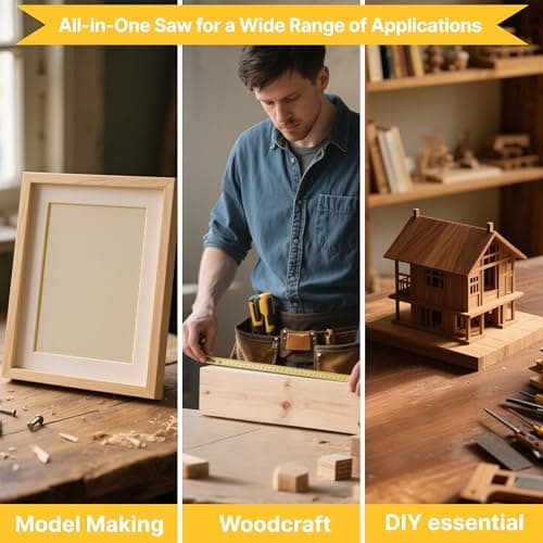 GARTOL Miter Box and Saw Set, 4-Piece Japanese Hand Saw for Wood Cutting, Woodworking Tools for Precise Miter and Bevel Cuts with 3 Replaceable Blades for DIY, Crafting, Furniture Making & Carpentry