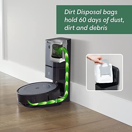 iRobot Roomba i3+ EVO (3550) Self-Emptying Robot Vacuum – Now Clean by Room with Smart Mapping, Empties Itself for Up to 60 Days, Works with Alexa, Ideal for Pet Hair, Carpets​, Roomba i3+