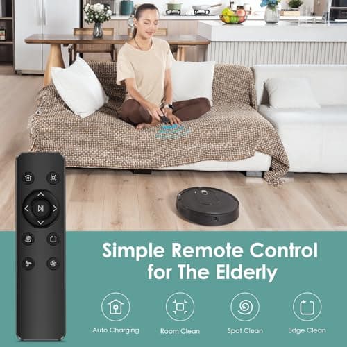 W6+ Robot Vacuum Cleaner,2800Pa Suction,720ml Large Capacity,120 Mins Runtime,Self-Charging Slim Robotic Vacuums,APP/Voice/Remote Control,No Entanglement Suction Port Ideal for Pet (Black)