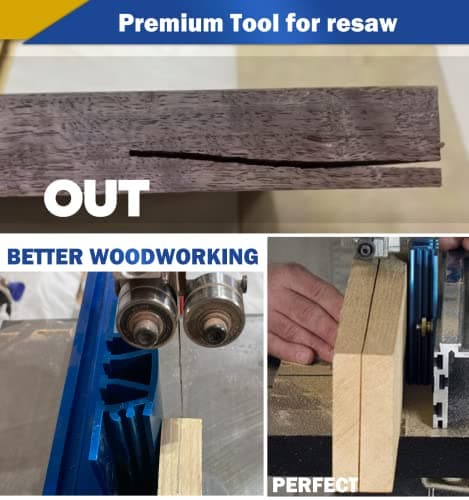 KMS7214 Resaw Guide 7" (178mm) Bolt-On Band Saw Fence Accessories, for 14" bandsaw Thin Cutting Strong Helper