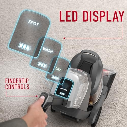 Hoover ONEPWR SmartWash Cordless Carpet Cleaner Machine, Deep Cleaning Carpet Shampooer Machine, Pair with a Hoover Carpet Cleaner Solution for a Bright, Refreshed Home