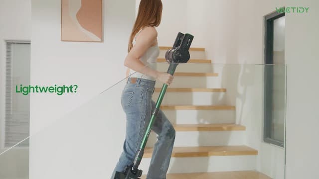 Vexilar Cordless Vacuum Cleaner, 550W/45Kpa Vacuum Cleaners for Home, Stick Vacuum with Brushless Motor, 45Mins Runtime, Touch Screen, Self-Standing, Lightweight Handheld Vacuum for Pet Hair(Green)