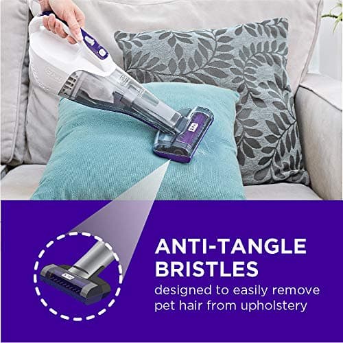 BLACK+DECKER dustbuster QuickClean Pet Cordless Handheld Vacuum with Motorized Upholstery Brush, White (HLVB315JP07)
