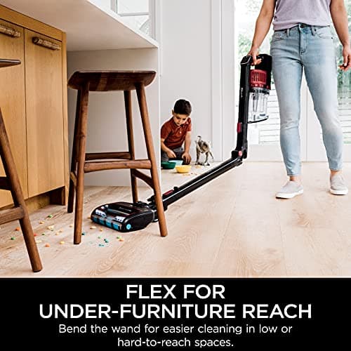 Shark Cordless Vertex Pro Lightweight Cordless Stick Vacuum with DuoClean PowerFins, HEPA Fitler, Anti-Allergen Complete Seal, LED Headlights, For Carpets & Hardfloors, Red, IZ662H