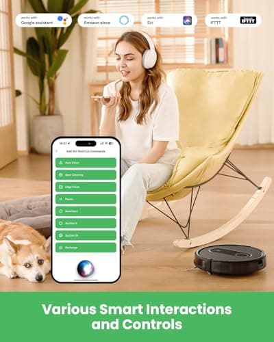 Robot Vacuum,2 in 1 Mopping and Vacuuming, App/Voice/Remote Control,Self-Charging Robotic Vacuum Cleaner,Good for Hard Floor, Low-Pile Carpet, Pet Hair (Small)