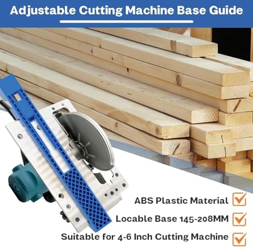 Adjustable Cutting Machine Base Guide,Circular Saw Guide Rail,Electric Circular Saw Milling Positioning Clamp,Precision Wood Cutting Guide for Precision Cut and Milling Tasks
