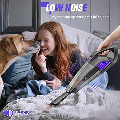 Handheld Vacuum Cordless Cleaner,Powerful Portable and Dust Buster Hand Vcauum Rechargeable with Large-Capacity Battery for CarPetOfficeHome