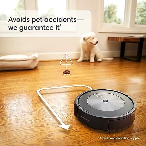 iRobot Roomba Combo j5 Robot Vacuum & Mop – Identifies and Avoids Obstacles Like Pet Waste & Cords, Clean by Room with Smart Mapping, Works with Alexa, Ideal for Pet Hair, Roomba Combo J5