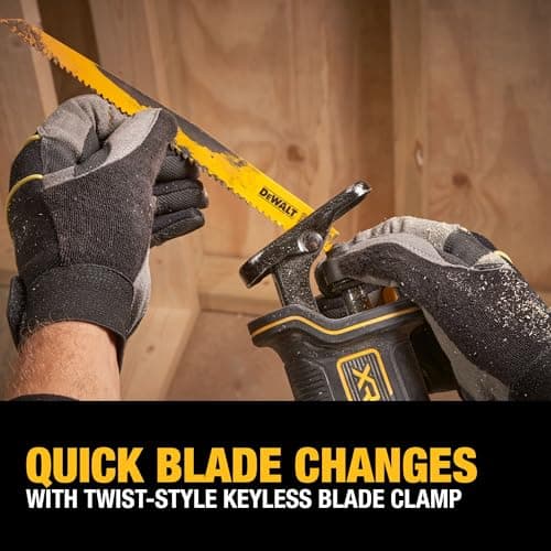 DEWALT 20V MAX* Reciprocating Saw, Cordless, 2-Finger Variable Trigger, Keyless Blade Clamp, Tool Only (DCS382B)