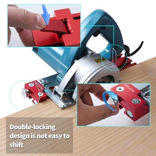 RUITOOL Circular Saw Guide Rail, Precision Aluminum Alloy Adjustable Cutting Machine Base Guide for Woodworking, Electric Cutting Guide Specially Designed for Precision Cutting and Milling Tasks