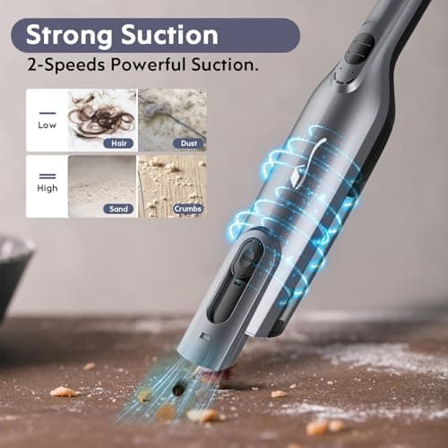 Cordless Handheld Vacuum, Lightweight Portable Hand Vacuum Cleaner with LED Light,Rechargeable Hand Held Vacuum with Charging Dock, Powerful Suction for Office, Home,Car,Silver