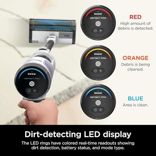 Shark Detect Pro Cordless Vacuum with PowerFins Brushroll, Stick/Handheld (2-in-1), Ash Purple/Grey, IW1120