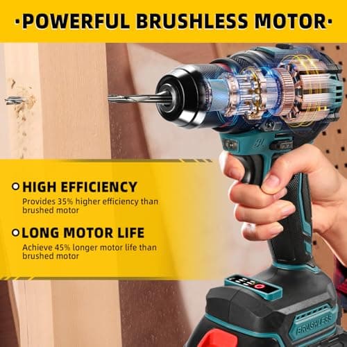 21V Cordless Power Drill/Driver Set, Electric Power Drill Set with 2 Battery & Charger, 3/8” Keyless Chuck, 2 Variable Speed, 28-Piece Kit Power Drill Drivers for Home Use