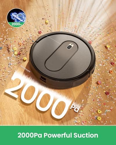 T6 Robot Vacuum, 100 Mins Runtime, Slim, Quiet, Automatic Robotic Vacuum Cleaner, Self-Charging, Schedule Setting, Remote/App/Voice Control, Ideal for Hard Floor and Low Pile Carpet