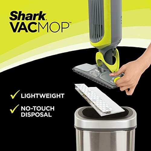 Shark VM200 VACMOP Pro Cordless Hard Floor Vacuum Mop with Disposable Pad, Charcoal Gray -(Renewed)-12oz vacmop Multi-Surface Cleaner not Included
