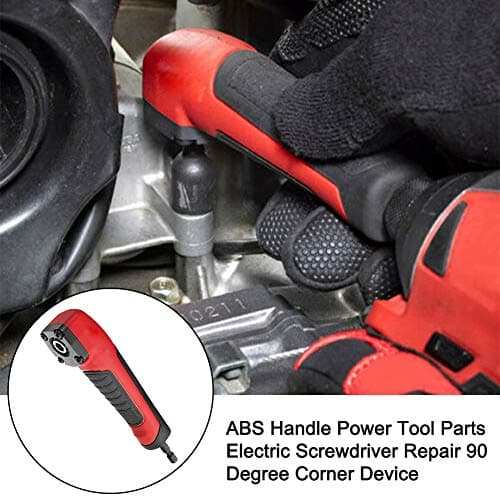 Right Angle Attachment Electric Screwdriver Repair 90 Degree Corner Device, ABS Handle Screwdriver Socket Adapter Drill Bit Corner Adapter for 18v Impact Driver and Drill Bit, (Size:13.5x3.5x2cm)