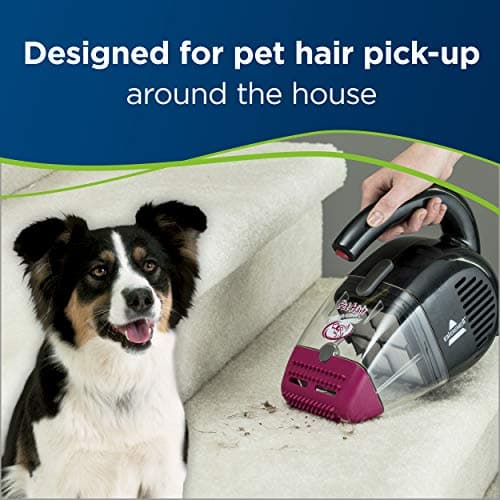 Bissell Pet Eraser Corded Hand Vac, Pink Pet Hair Corded (33A1C), Black/Pink