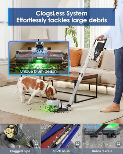 Tineco Pure ONE A50S Cordless Stick Vacuum Cleaner & 3DSense Power Brush