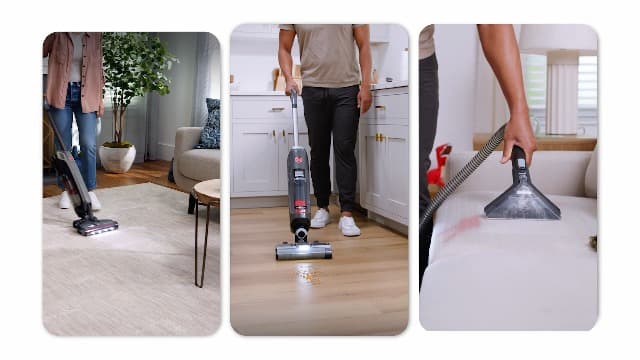 Hoover ONEPWR Streamline Cordless Hard Floor Cleaner, Wet Dry Vacuum, BH55400V, + Hoover Pure Essentials Solution Hard Floor Cleaner, 50 oz, AH31465