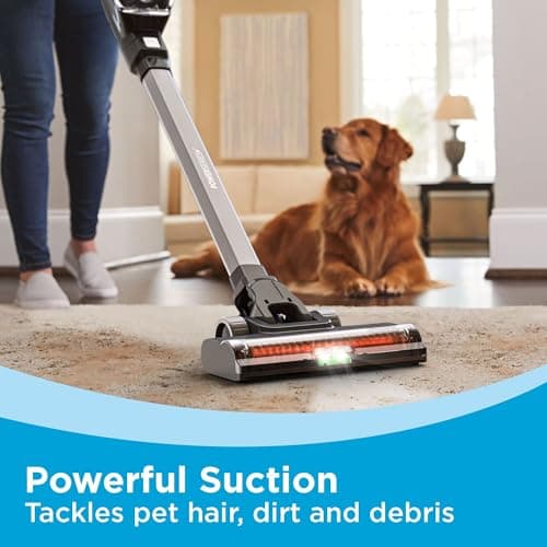 BLACK+DECKER POWERSERIES+ 20V MAX Cordless Stick Vacuum with LED Floor Lights, Lightweight, Removable Battery (BHFEA18D1)