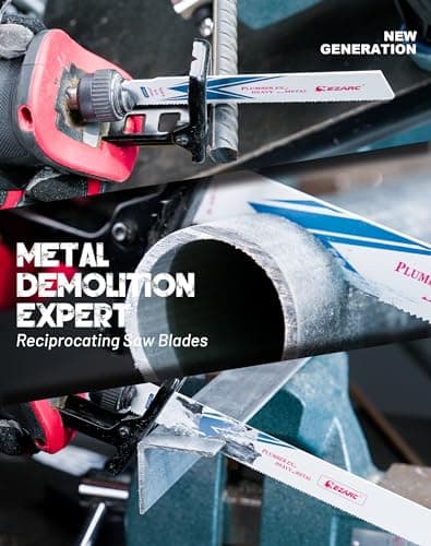 EZARC Reciprocating Saw Blade Bi-Metal Cobalt Sabre Saw Blades for Heavy Metal Cutting 6-Inch 14TPI R626PM+ (5-Pack)