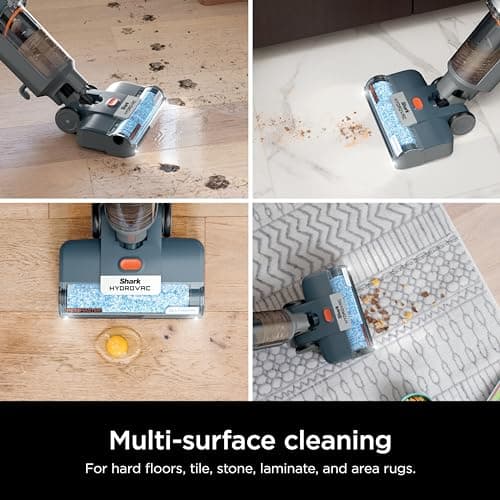 Shark HydroVac MessMaster Wet Dry Corded Vacuum Cleaner, 3-in-1 Multi-Surface Vacuum Mop & Self-Cleaning System, Lightweight, Powerful Suction, for Hard Floors & Area Rugs, Navy, WD161
