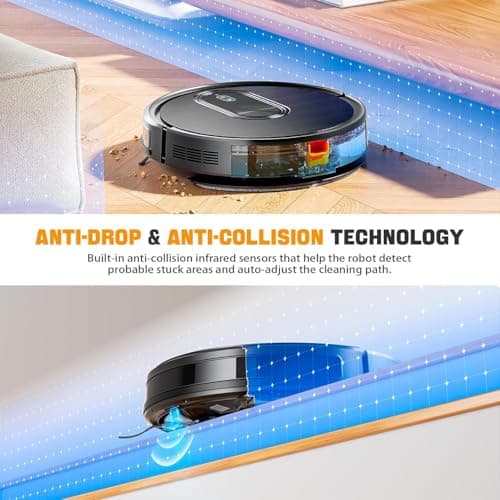 Robot Vacuum and Mop Combo, 2 in 1 Mopping & Mopping Robot with Schedule, App/Bluetooth/Voice, 3200Pa Max Suction, Self-Charging Robot Vacuum Cleaner, Slim, Ideal for Pet Hair, Hard Floor, Carpet