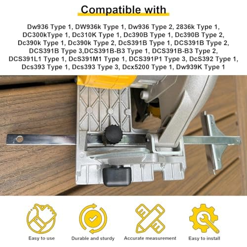 381091-00 circular saw guide Fits DW DC390K, DW936, DC300, DC310, DCS391B, DCS393, DC390B edge guide Cordless Circular Saw